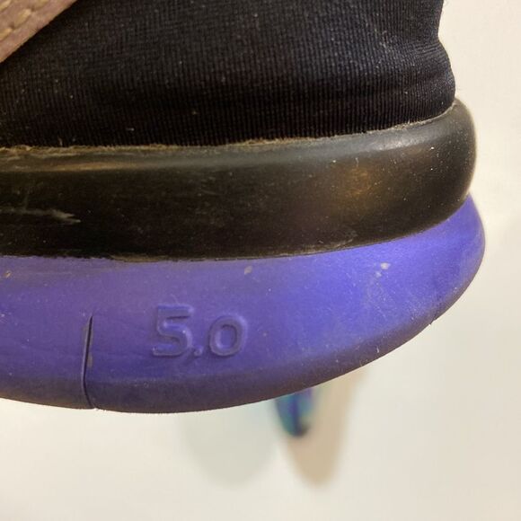 Nike Free 5.0  Black and Purple Green Athletic Shoes Women’s Size 6 US - Picture 10 of 11